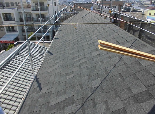 加古川市のカバー工事におけるリッジウェイの施工